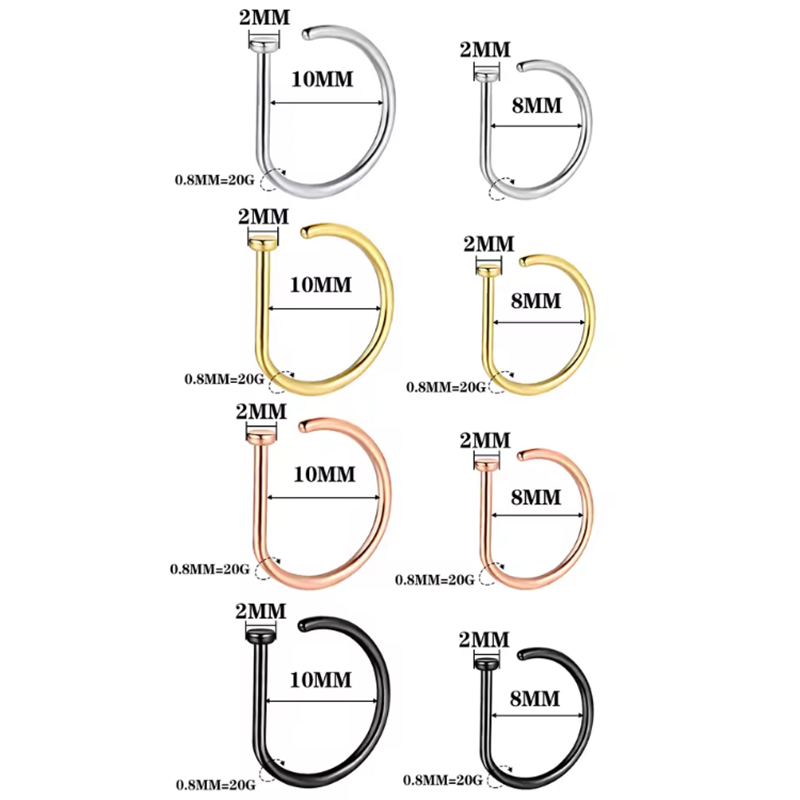 Neusring Schroefhoep Hypoaller - Body Jewelry Hypoallergenic recensie en prijs