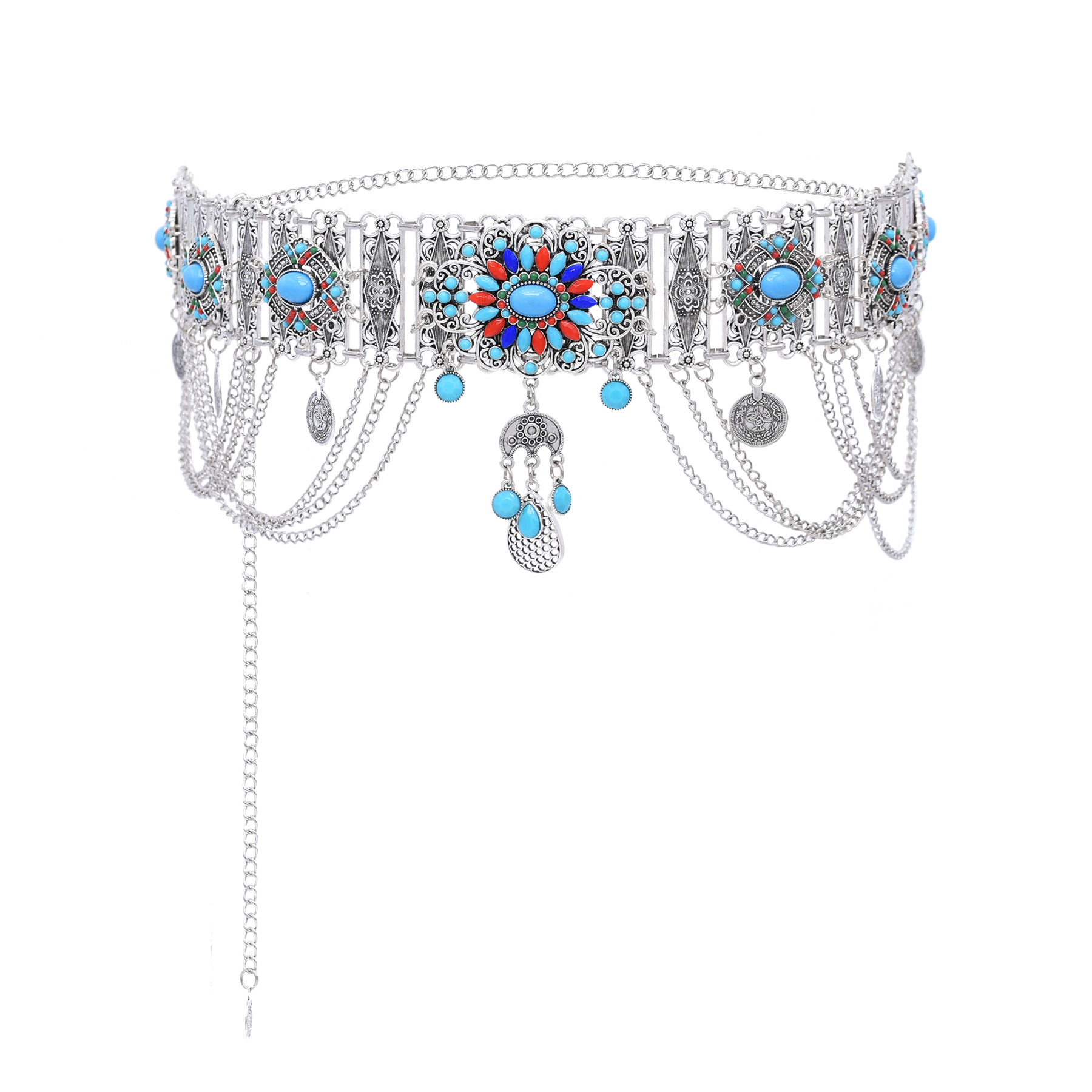 Zwart Blauw Acryl Kralen Bloem - Body Jewelry Indian recensie en prijs