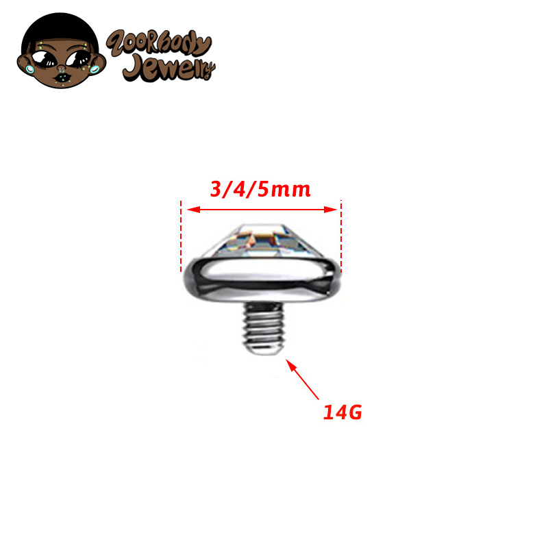 1PCS ASTM F136 Titanium Bezel  - Zoor Body Jewelry recensie en prijs
