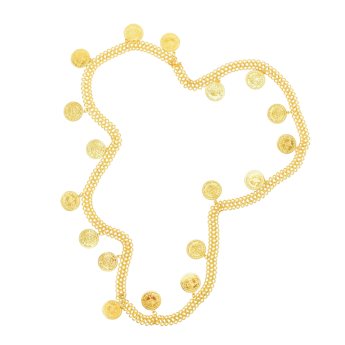Vergulde eenvoudige grote munt - Body Jewelry Indian recensie en prijs